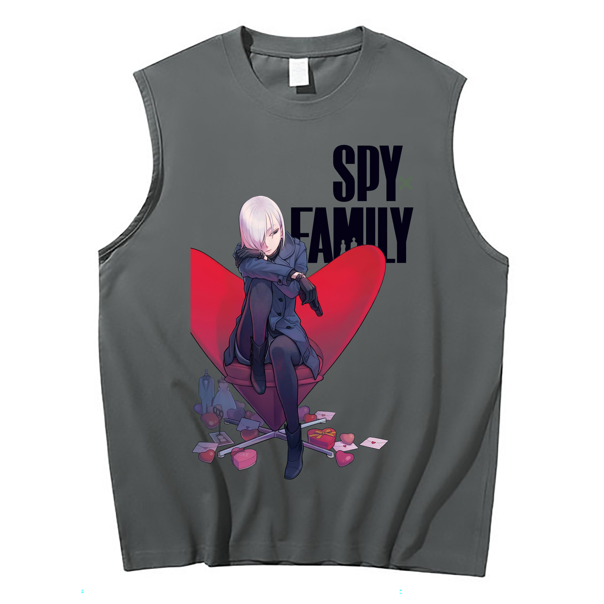 （画像用） SPY×FAMILY间谍家家酒 コットン100％タンクトップ（フロントプリント）